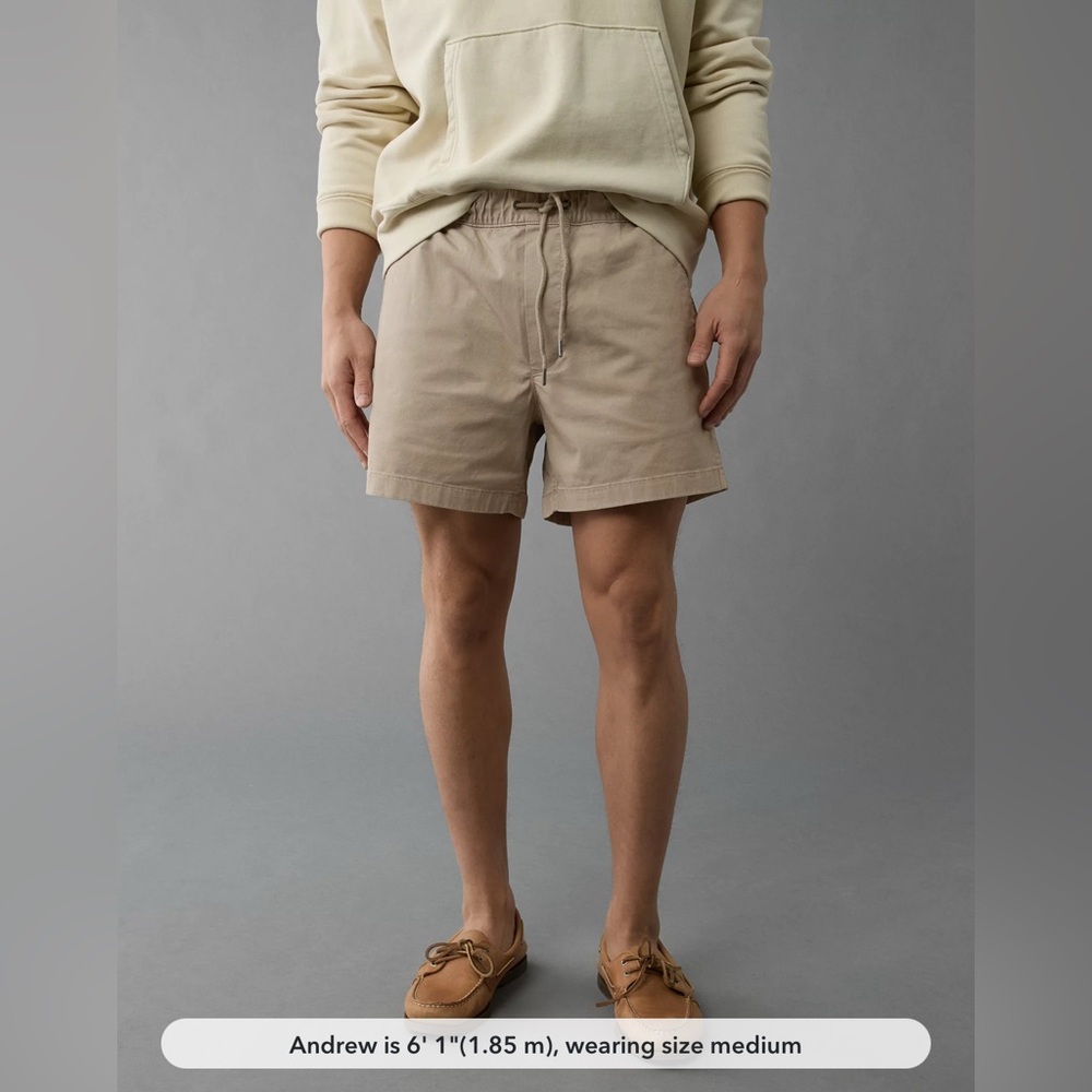 NWT AE 5.5” Flex Lived-In Trekker Short in Taupe Size Medium